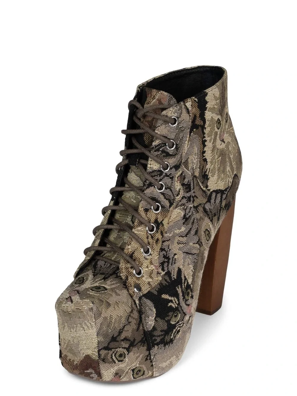 Jeffrey Campbell - RARE Lita-Fab Platform Ankle Boot - Cat Tapestry - Women’s 10